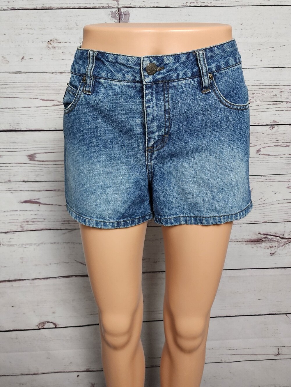 Vintage Mudd Jeans Denim Shorts Women's JR 11 Medium Wash Low-Mid Rise 90s